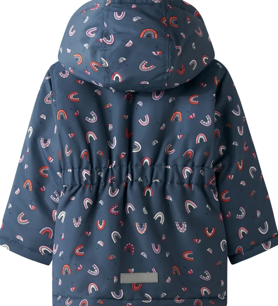 Name It Vinterjakke - NmfMaxi - Vintage Indigo/Rainbow