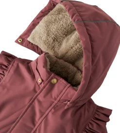 Name It Vinterjakke - NmfSnow05 - Rose Brown m. Flæser