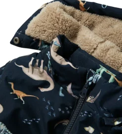 Name It Vinterjakke - NmmSnow05 - Dark Sapphire m. Dinoer