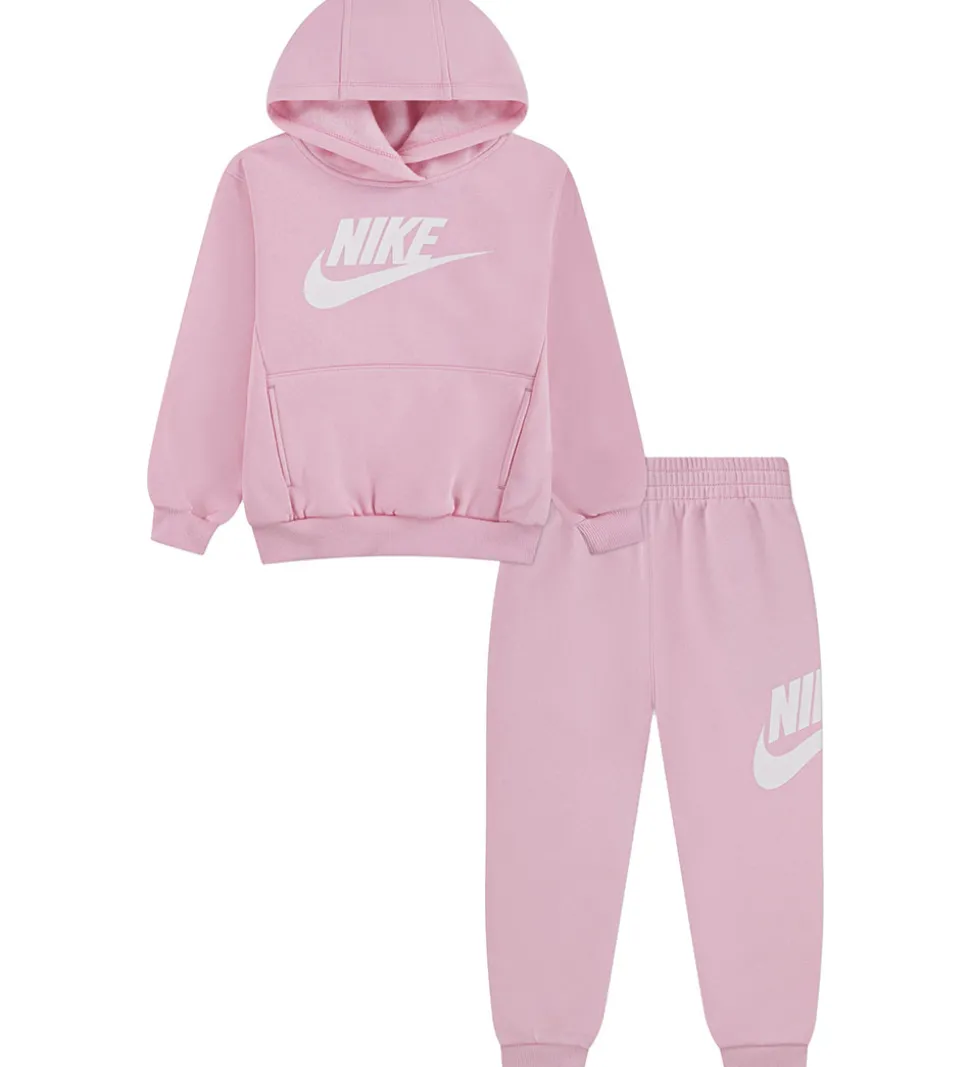 Nike Sweatssæt - Hættetrøje/Sweatpants - Mineral Soft Pink