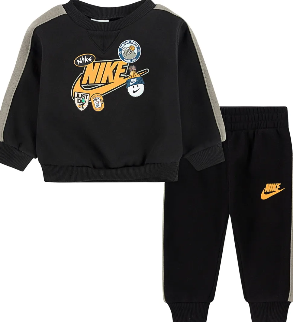 Nike Sweatsæt - Fleece - Sort