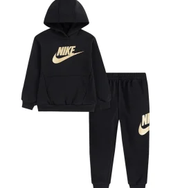 Nike Sweatsæt - Sort/Guld