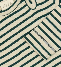 Petit Piao Body l/æ - Rib - Modal - Dark Sea/Off White