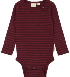 Petit Piao Body l/æ - Rib - Modal - Dark Grape/Biking Red