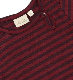 Petit Piao Body l/æ - Rib - Modal - Dark Grape/Biking Red