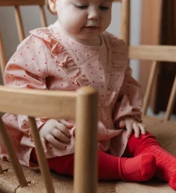 Petit Piao Kjole - Pink Heart m. Flæser