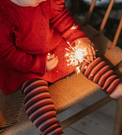 Petit Piao Leggings - Rib - Modal - Biking Red Multistripe