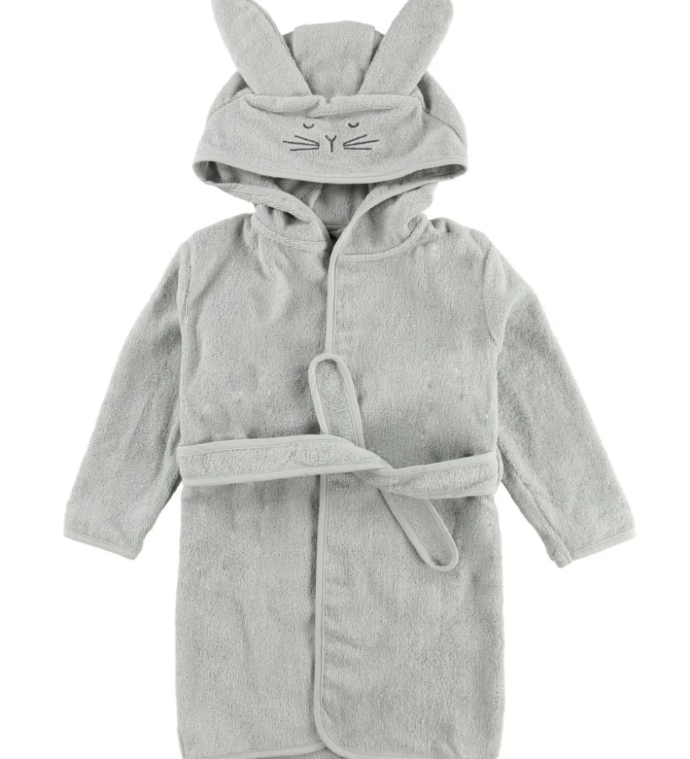 Pippi Baby Badekåbe - Grå m. Kanin