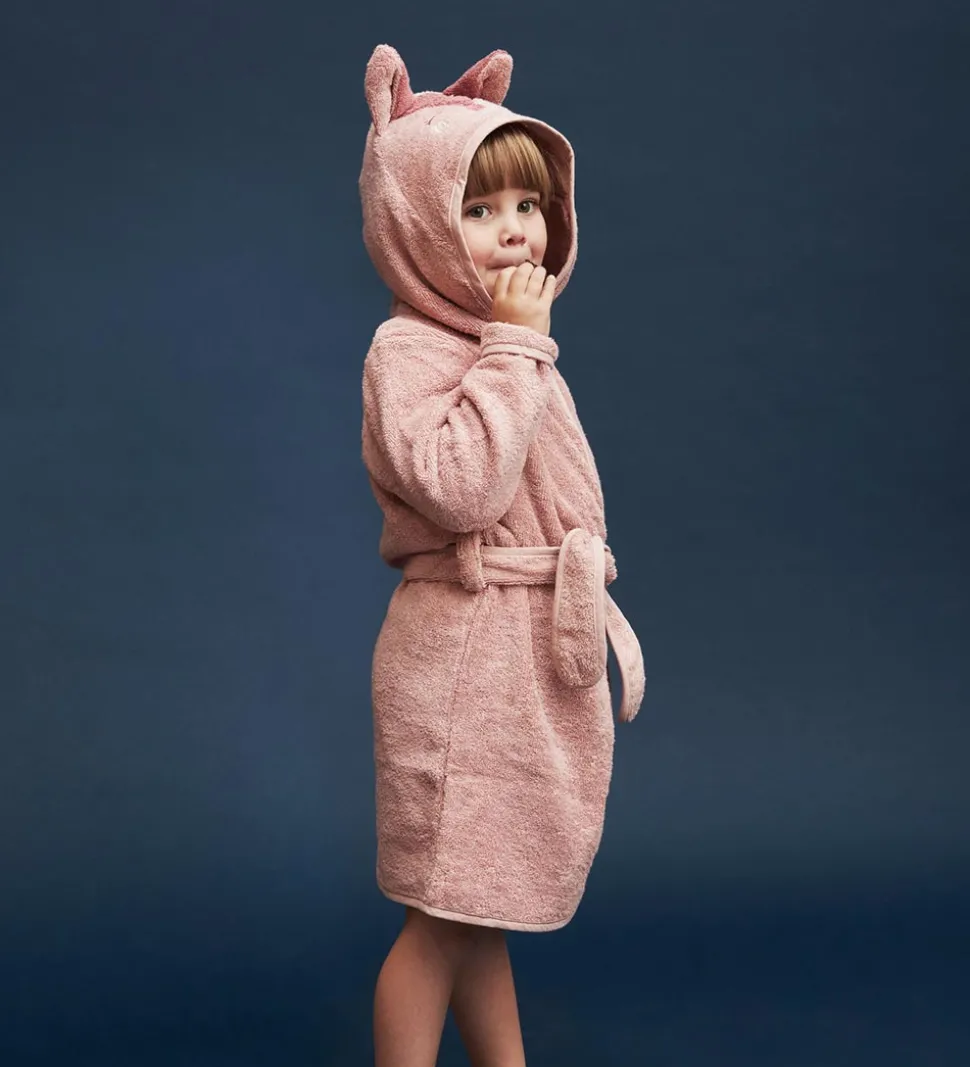 Pippi Baby Badekåbe - Misty Rose m. Ræv