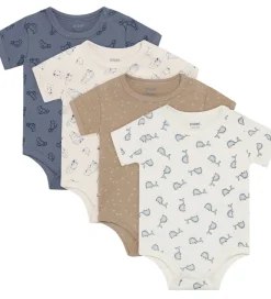 Pippi Baby Bodyer k/æ - 4-pak - Flint Stone