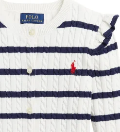 Polo Ralph Lauren Cardigan - Strik - Deckwash White/Newport Navy