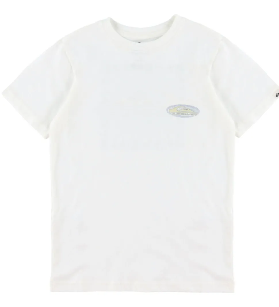 Quiksilver T-shirt - Evo Border Lines - Snow White