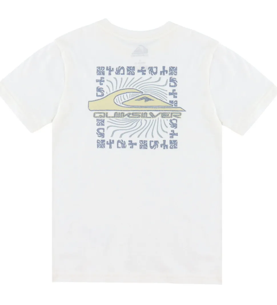 Quiksilver T-shirt - Evo Border Lines - Snow White