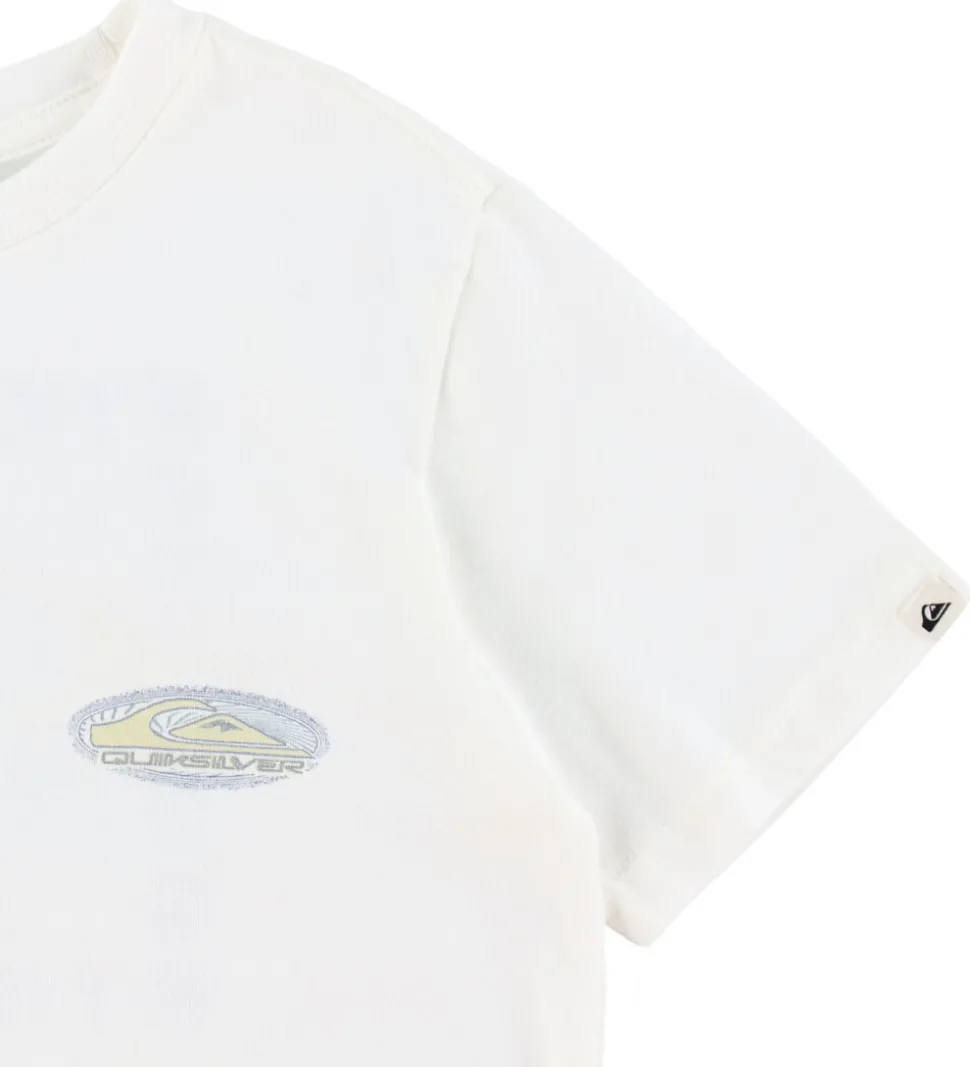 Quiksilver T-shirt - Evo Border Lines - Snow White