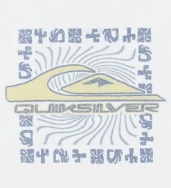 Quiksilver T-shirt - Evo Border Lines - Snow White