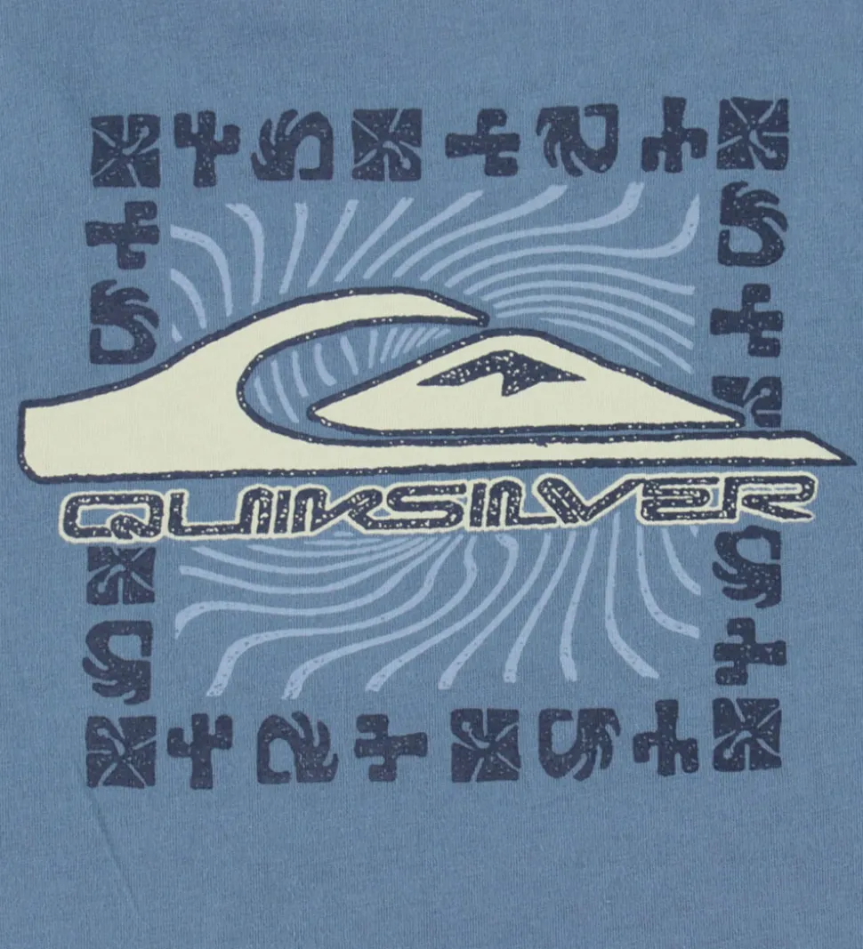 Quiksilver T-shirt - Evo Border Lines - China Blue