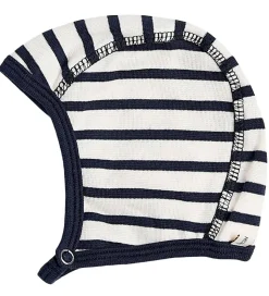 Racing Kids Babyhjelm - Hvid/Navy m. Striber