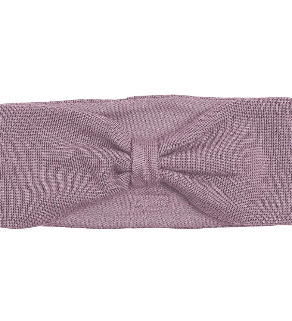 Racing Kids Pandebånd - Uld/Bomuld - Elderberry m. Sløjfe
