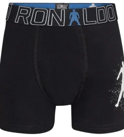 Ronaldo Boxershorts - Noos - 2-pak - Sort/Grå m. Blå