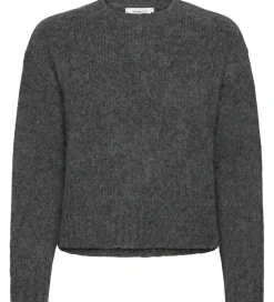 Rosemunde Bluse - Strik - Uld - Medium Grey Melange