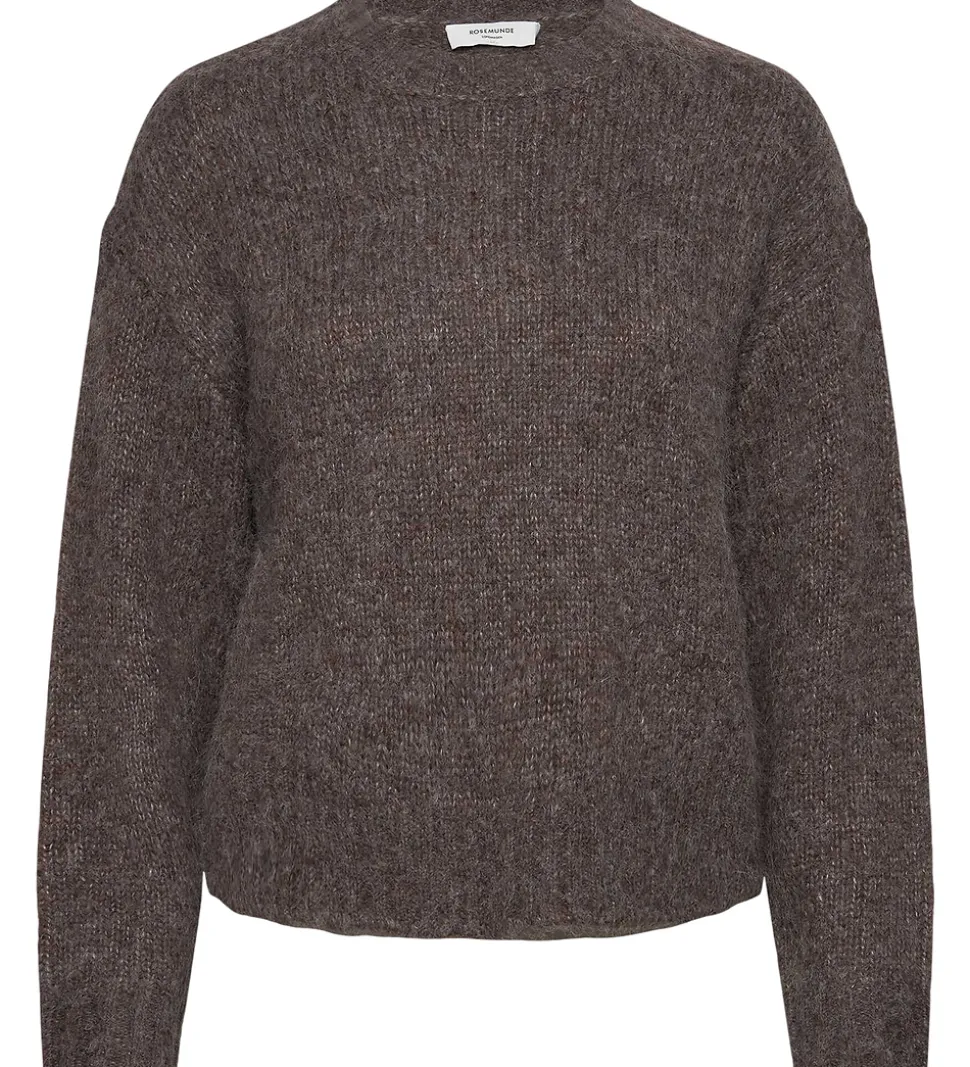 Rosemunde Bluse - Strik - Uld - Brown Grey Melange