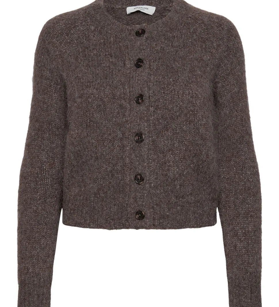 Rosemunde Cardigan - Strik - Uld - Brown Grey Melange
