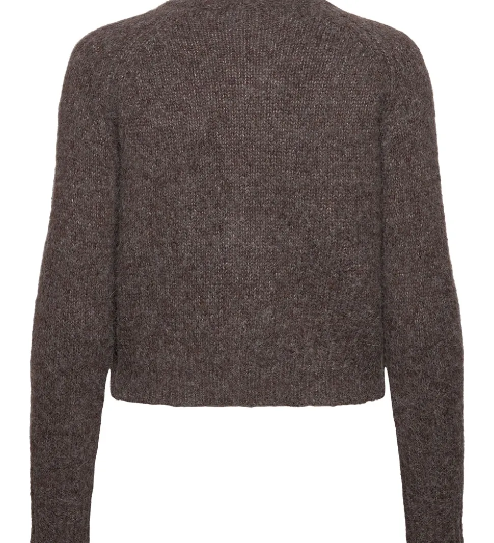 Rosemunde Cardigan - Strik - Uld - Brown Grey Melange