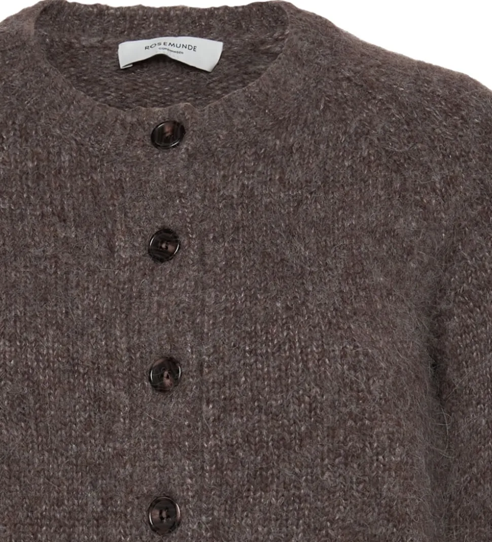 Rosemunde Cardigan - Strik - Uld - Brown Grey Melange