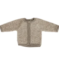 Smallstuff Cardigan m. Lynlås - Uld - Natur Melange