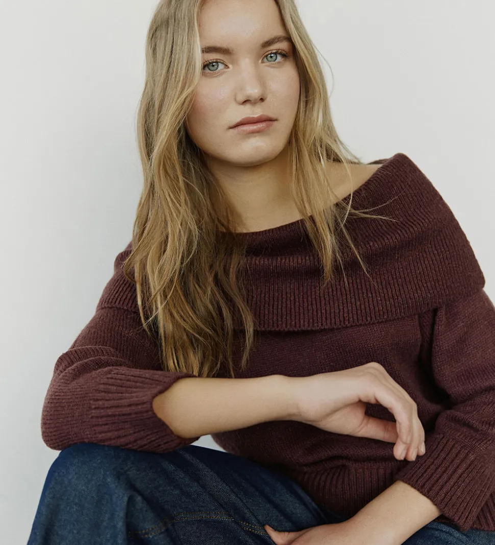 Sofie Schnoor Bluse - Strik - Sawasy - Plum