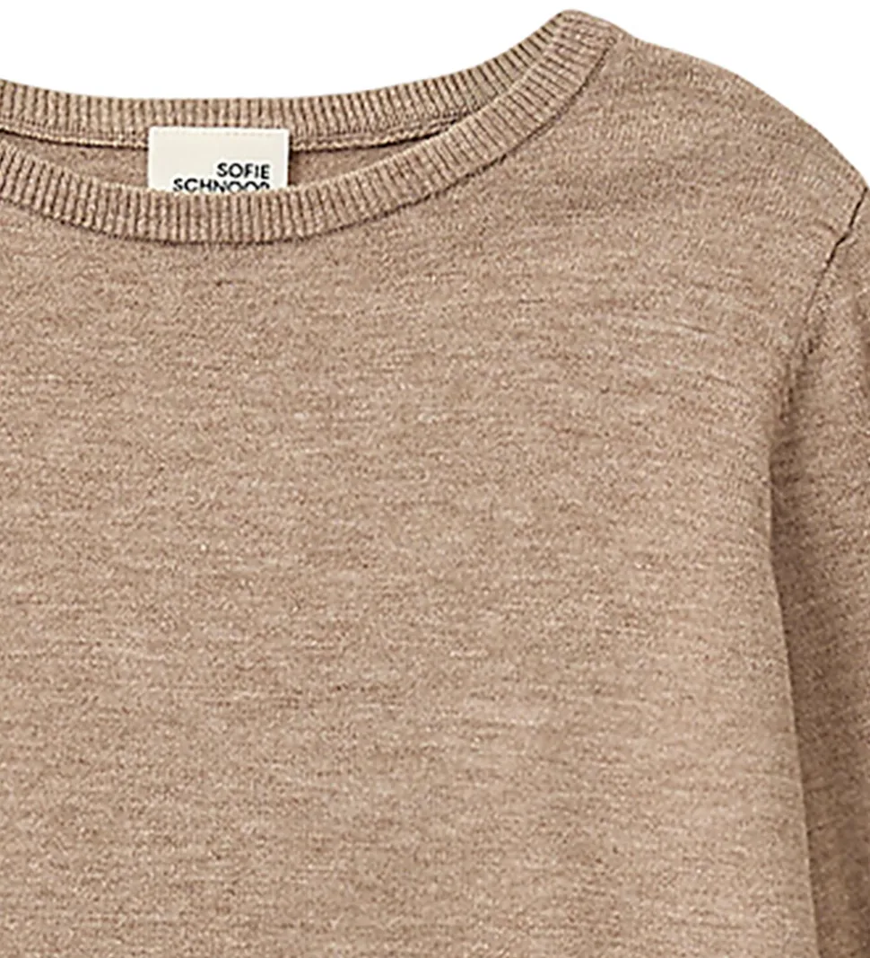 Sofie Schnoor Bluse - Uld - Strik - Vivosy - Deer Melange