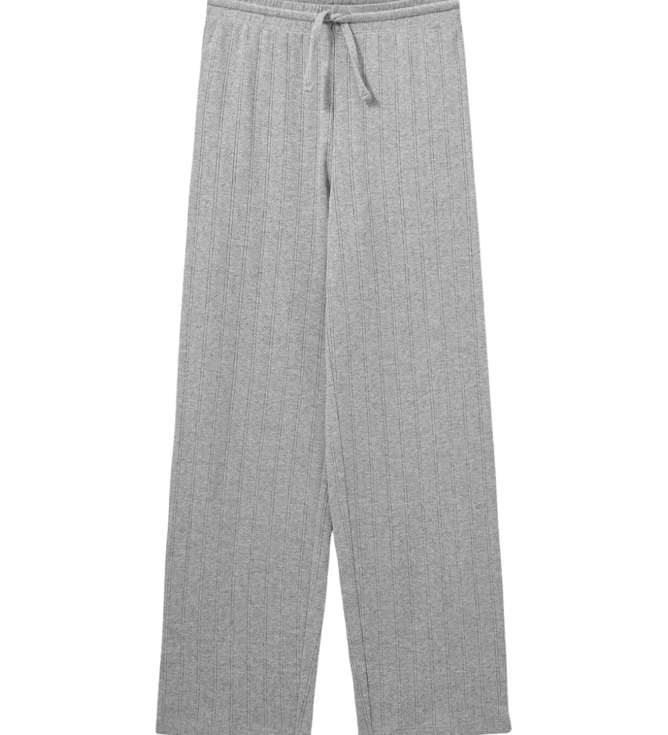 Sofie Schnoor Bukser - LovaSY - Gråmeleret m. Hulmønster