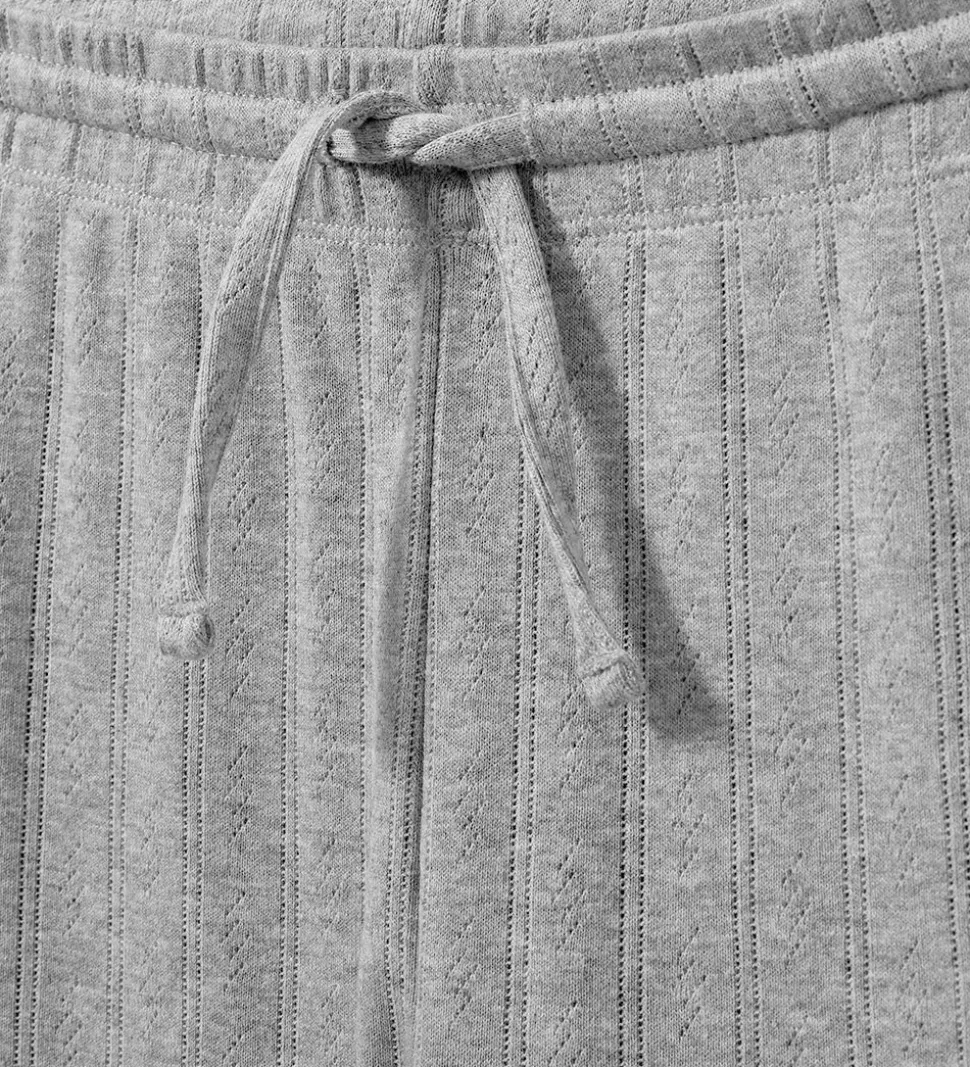 Sofie Schnoor Bukser - LovaSY - Gråmeleret m. Hulmønster