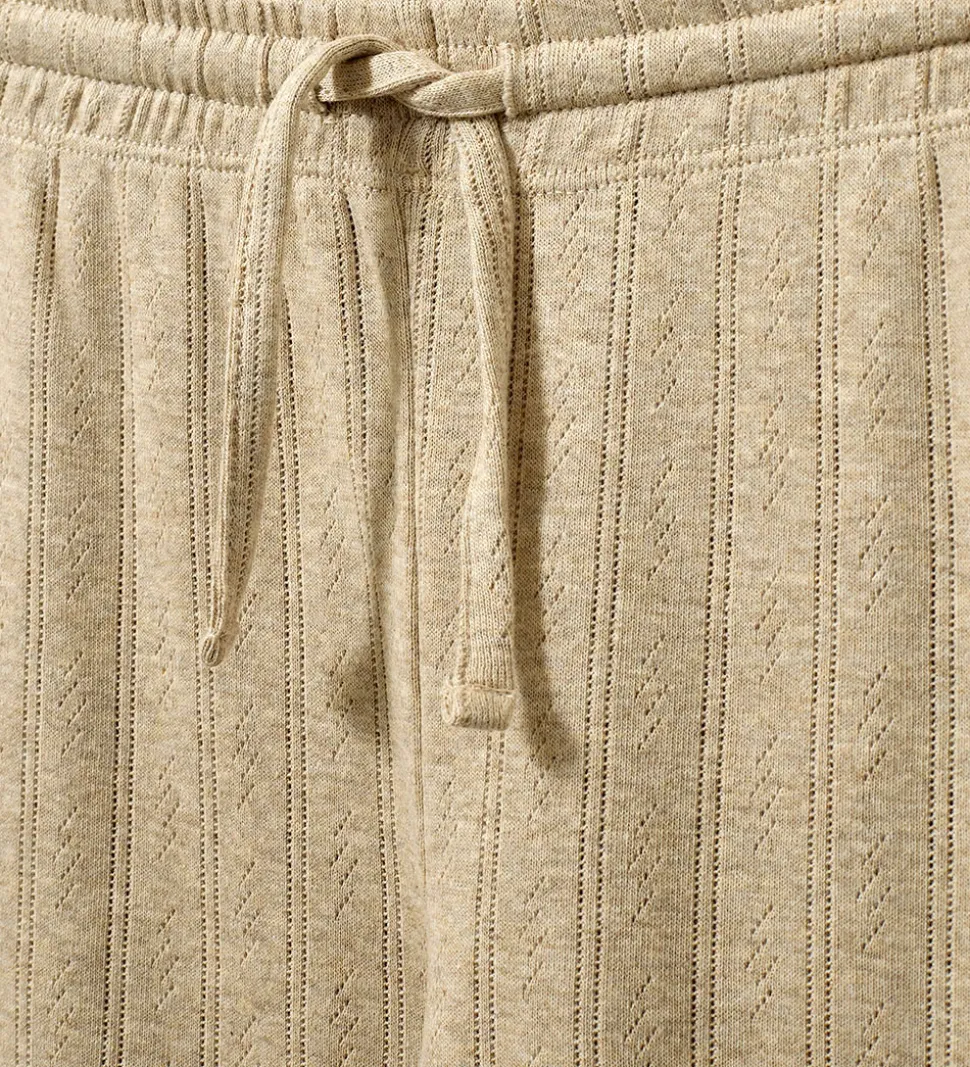 Sofie Schnoor Bukser - LovaSY - Beige m. Hulmønster