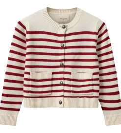 Sofie Schnoor Cardigan - Strik - Off White/Rød