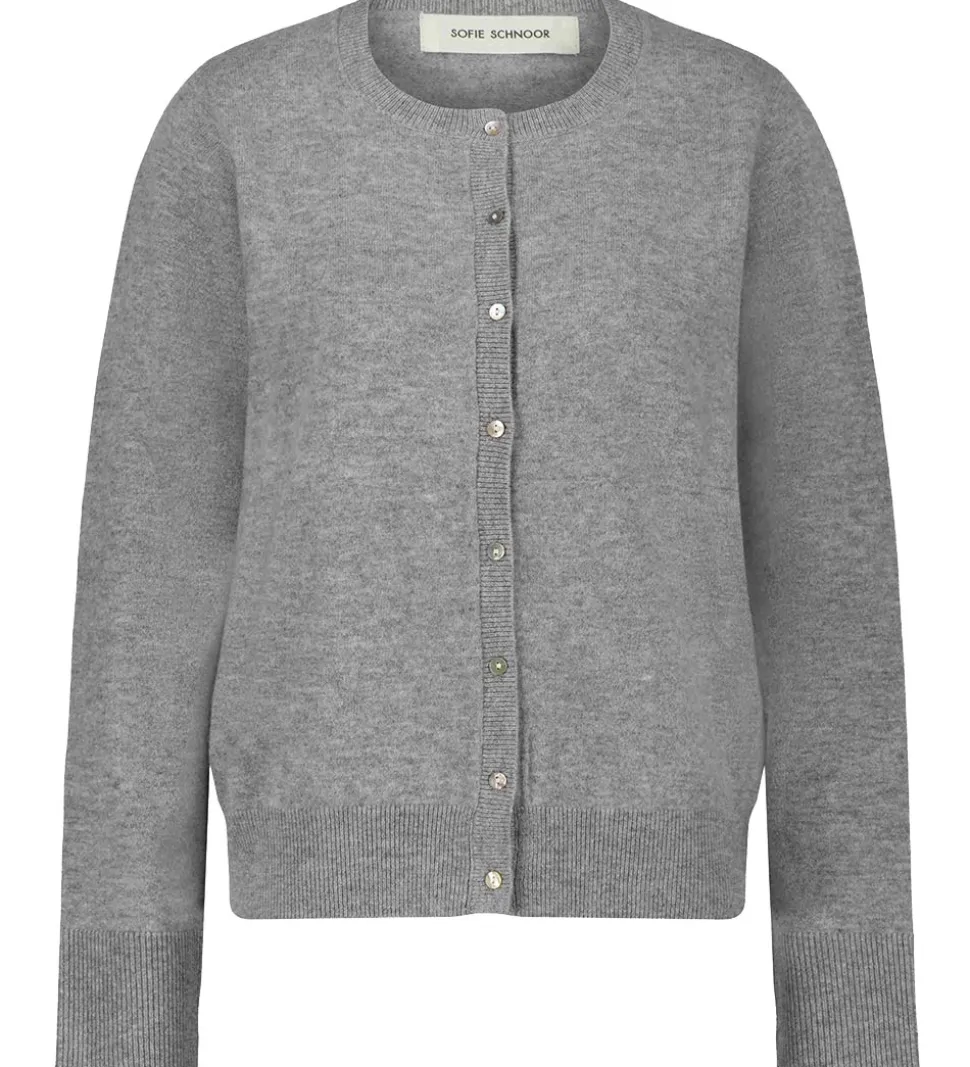 Sofie Schnoor Cardigan - Strik - Uld - Grey Melange