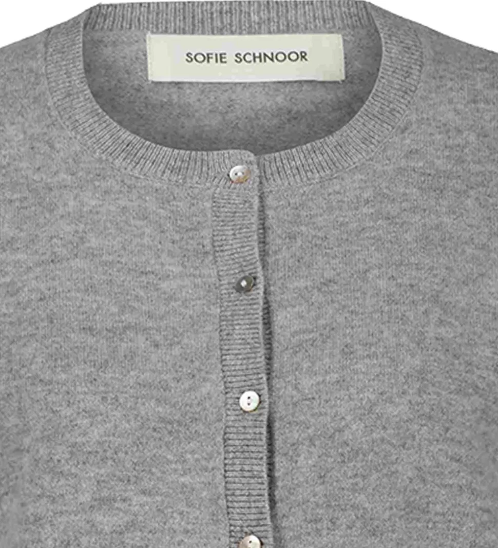 Sofie Schnoor Cardigan - Strik - Uld - Grey Melange