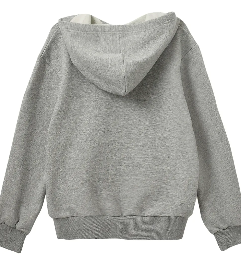 Sofie Schnoor Girls Hættetrøje - Simona - Gråmeleret m. Print