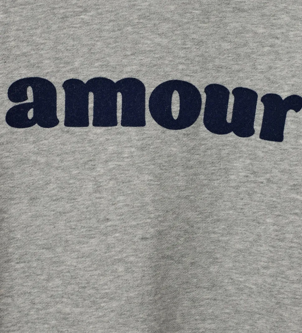 Sofie Schnoor Girls Hættetrøje - Simona - Gråmeleret m. Print