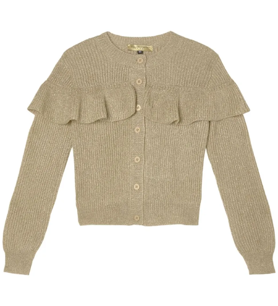 Stella McCartney Kids Cardigan - Strik - Beige/Guld