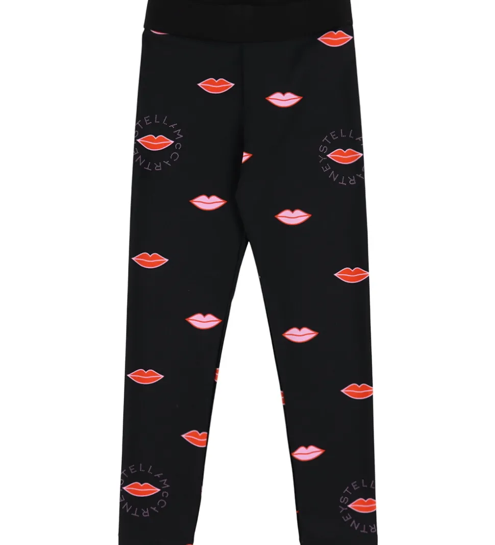 Stella McCartney Kids Leggings - Sort m. Læber