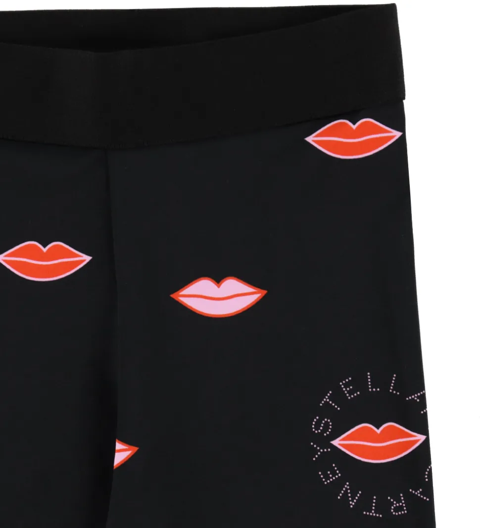 Stella McCartney Kids Leggings - Sort m. Læber