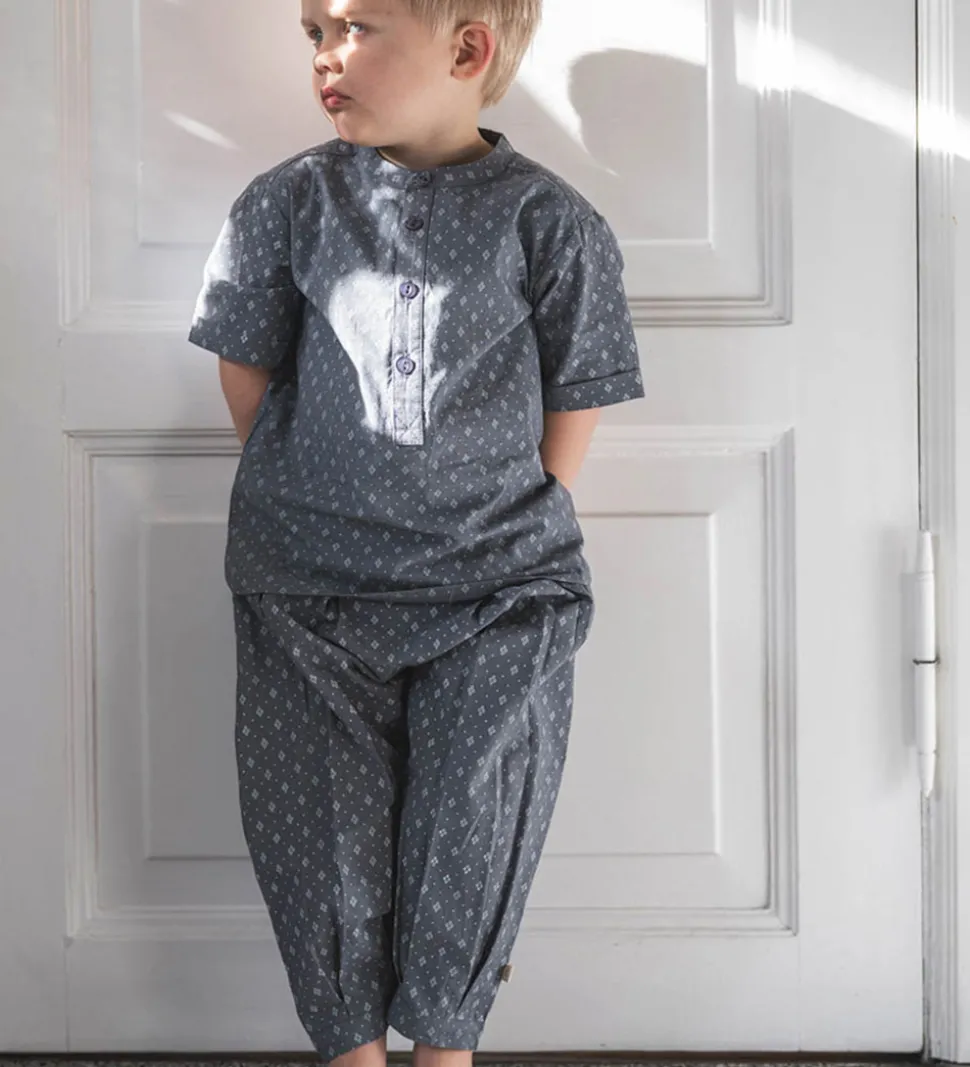 That's Mine Skjorte - Rune - Brilliant Blue m. Hulmønster