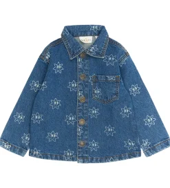 The New Siblings Denimjakke - TnstRipley - Medium Blue Denim AOP