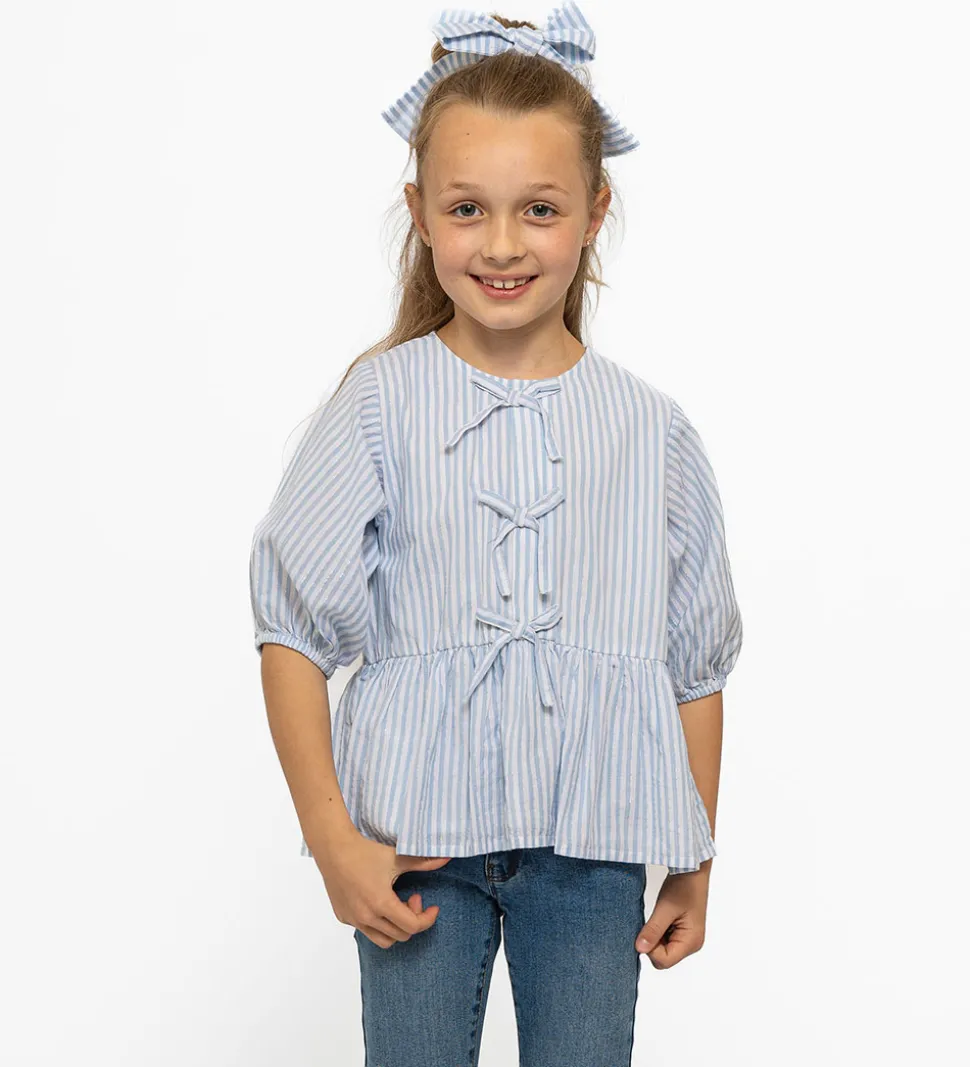 The New Top & Hårelastik - TnNalani - White Swan Striped