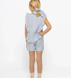 The New Top/Hårelastik - TnNalani - White Swan Striped m. Glimme