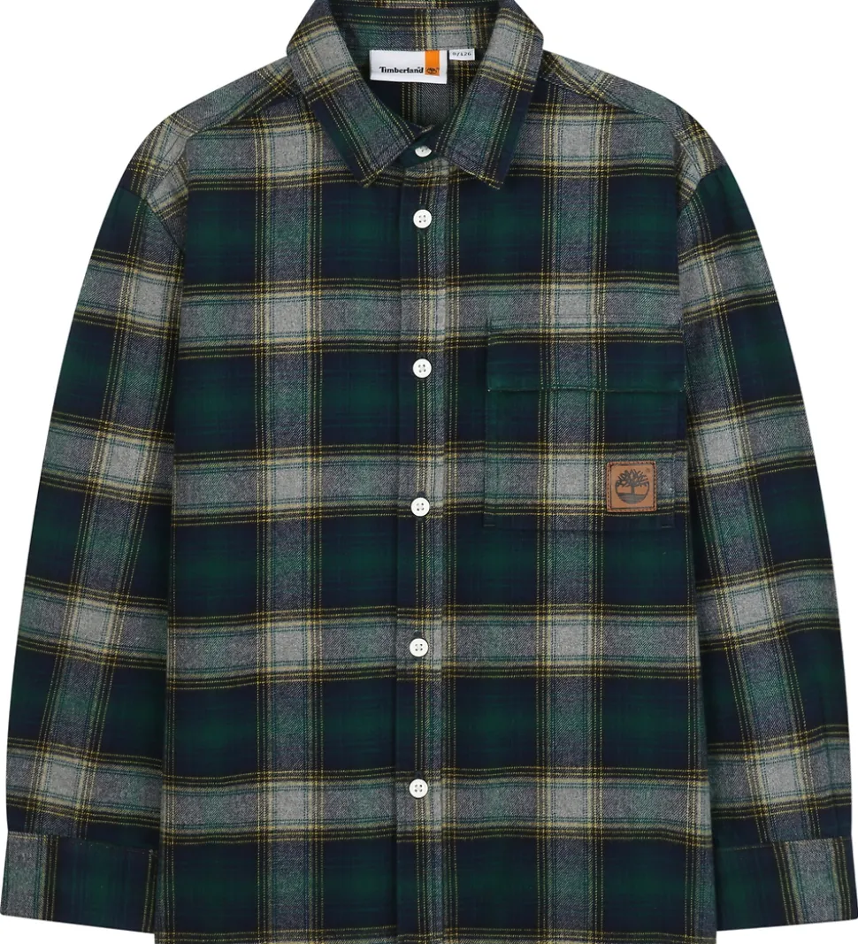 Timberland Skjorte - Mørkegrøn m. Tern