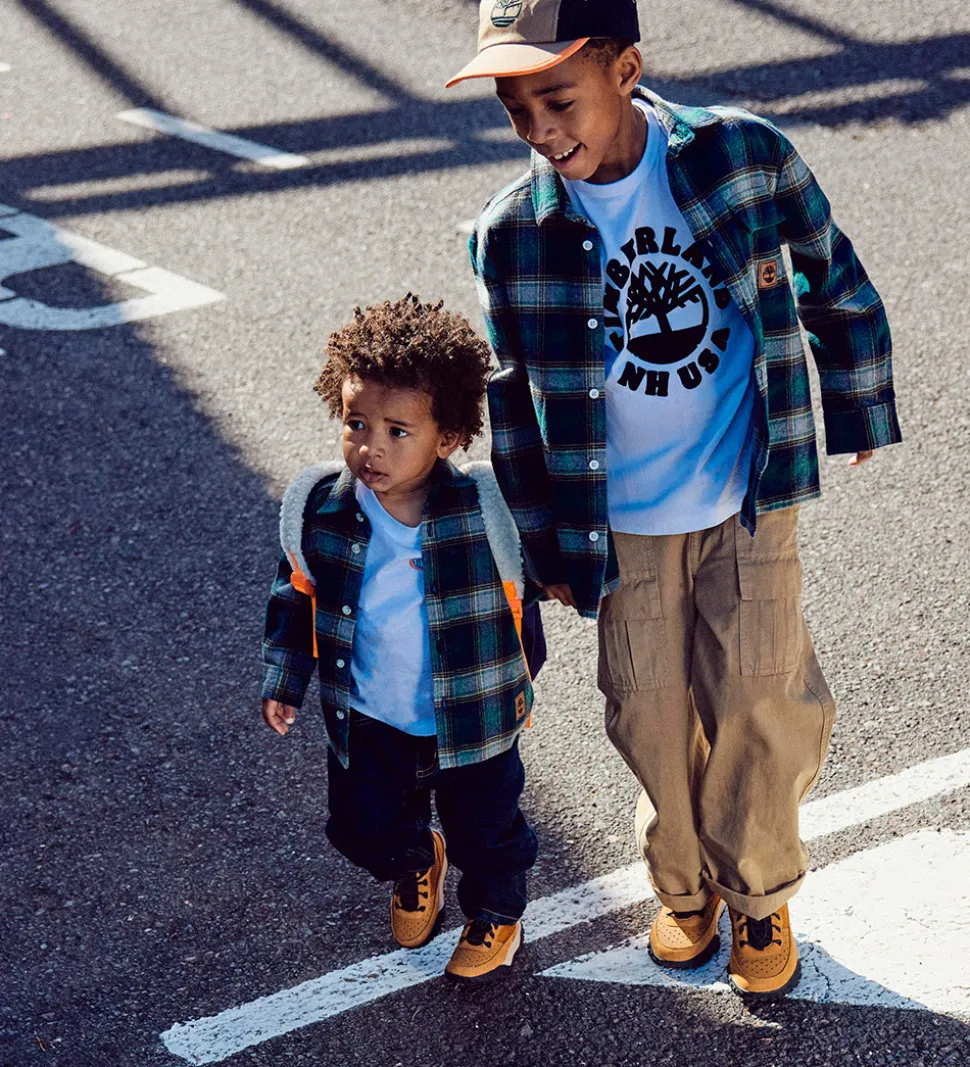 Timberland Skjorte - Mørkegrøn m. Tern