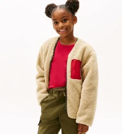 Tommy Hilfiger Fleecejakke - Vendbar - Pewter Green/Beige