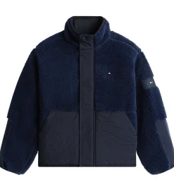 Tommy Hilfiger Fleecejakke - Teddy - Dark Night Blue